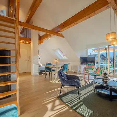 Stylische Loft-maisonette Mit Galerie Und Burgblick Fuer 6 Gaeste * Waldkirch